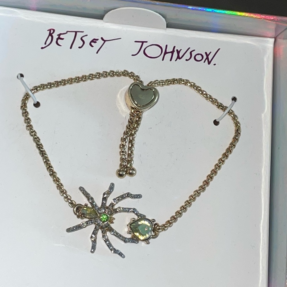 Betsey Johnson gem encrusted Spider Bracelet